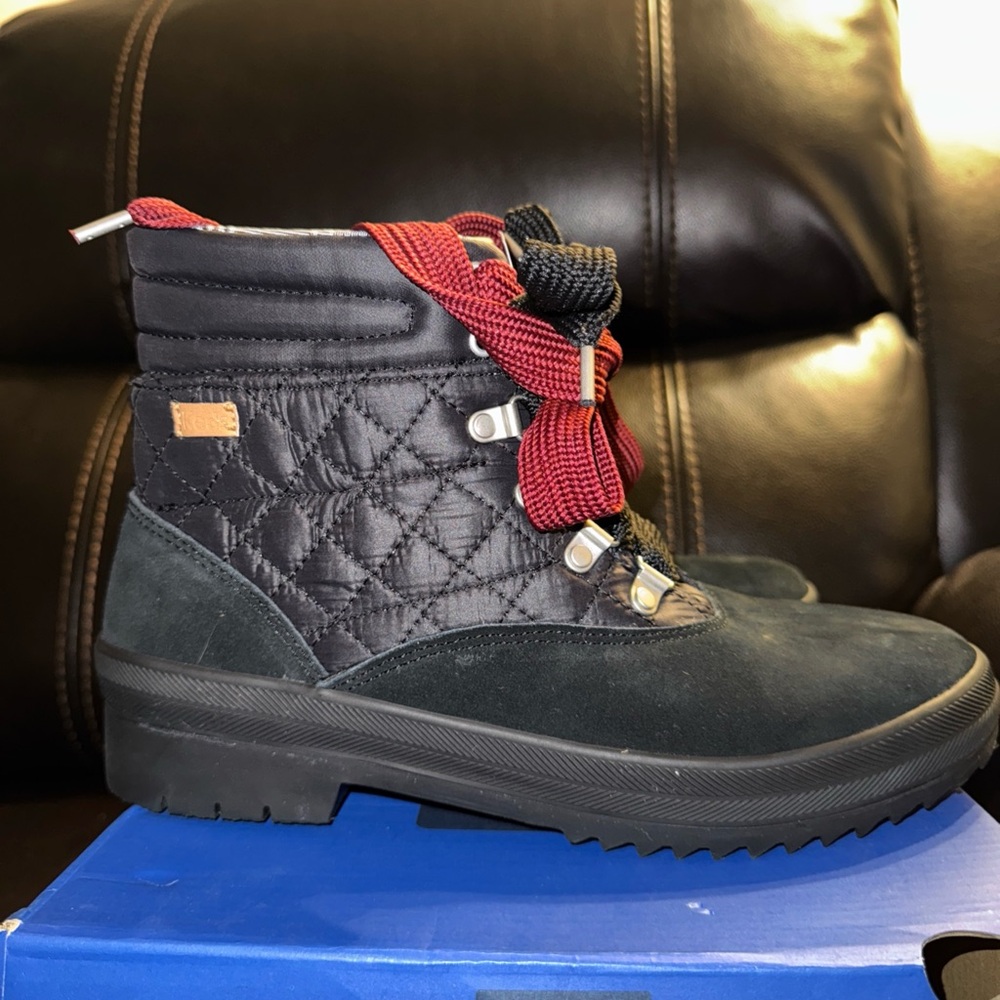 Keds Camp Round Toe Lace Up  Womens Black Casual Boots Size 9 New In Box